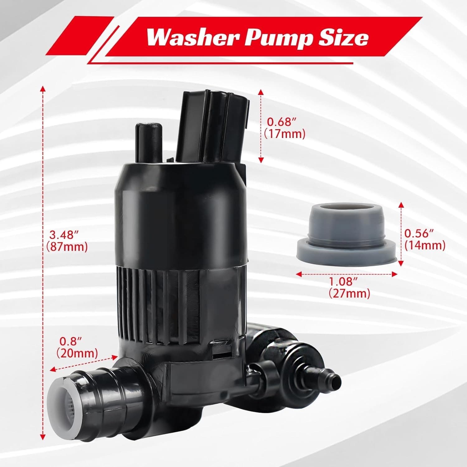 Windshield Washer Pump - Replacement for Vehicle Model Original Factory OEM 6