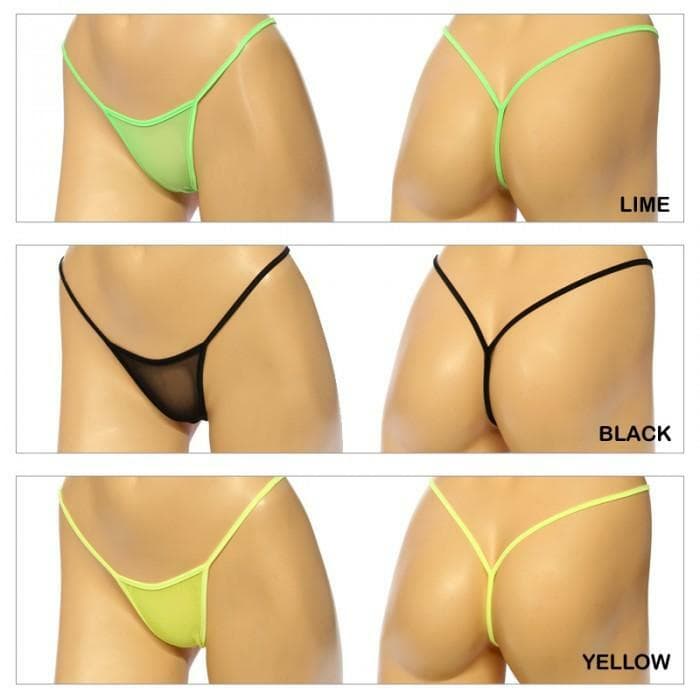 Exotic,  String Side Front Coverage Mesh G-String. Thong. (GM-1) 2