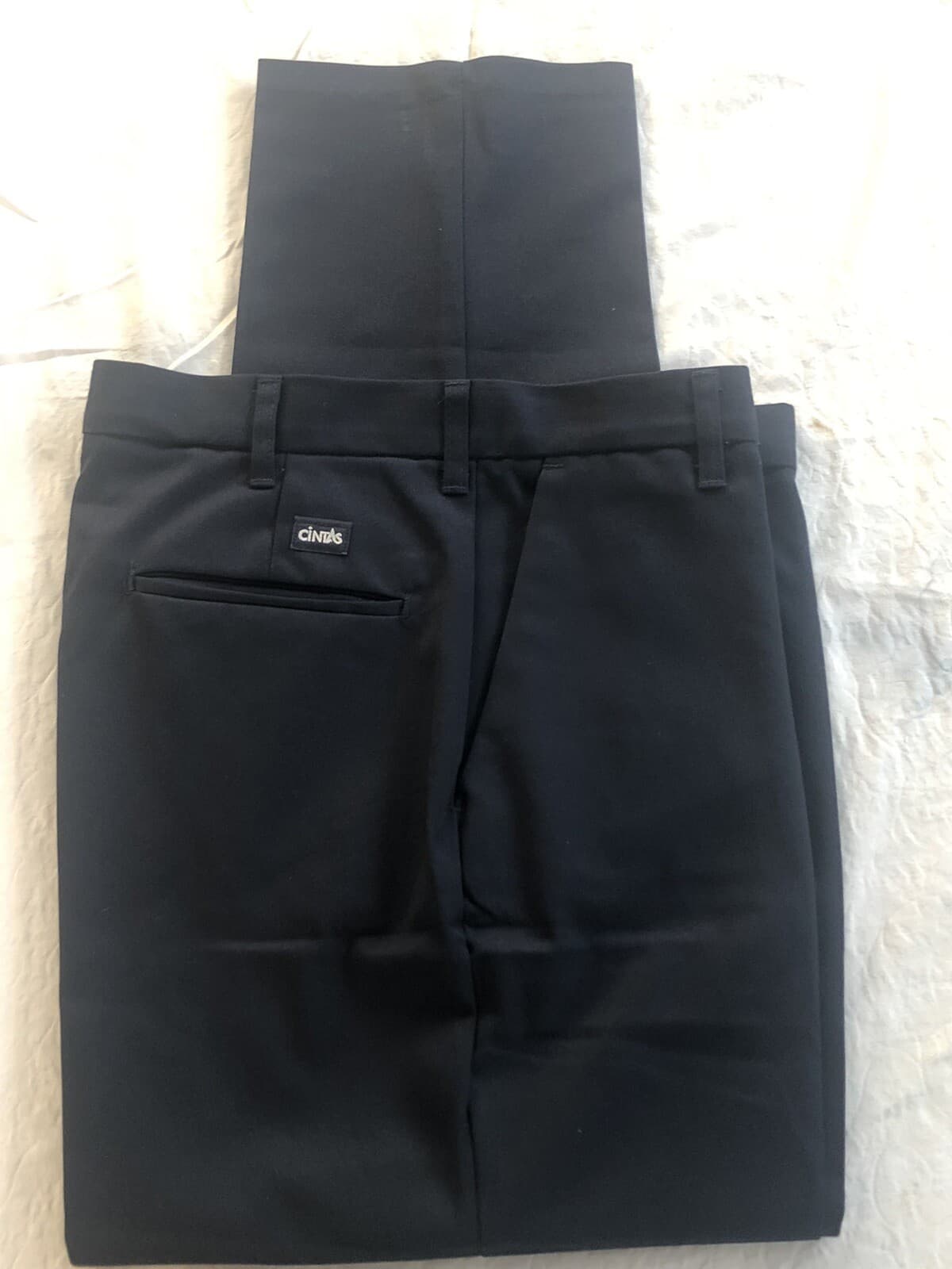 3 Cintas Comfort Flex Navy Blue Work Pants Size 38x34 #945-20 Very Comfortable 3