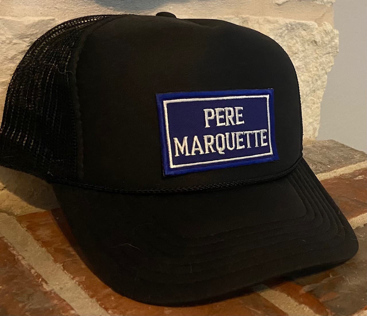 Cap / Hat -(Black with mesh back) Pere Marquette Railway (PM) #9299 -NEW