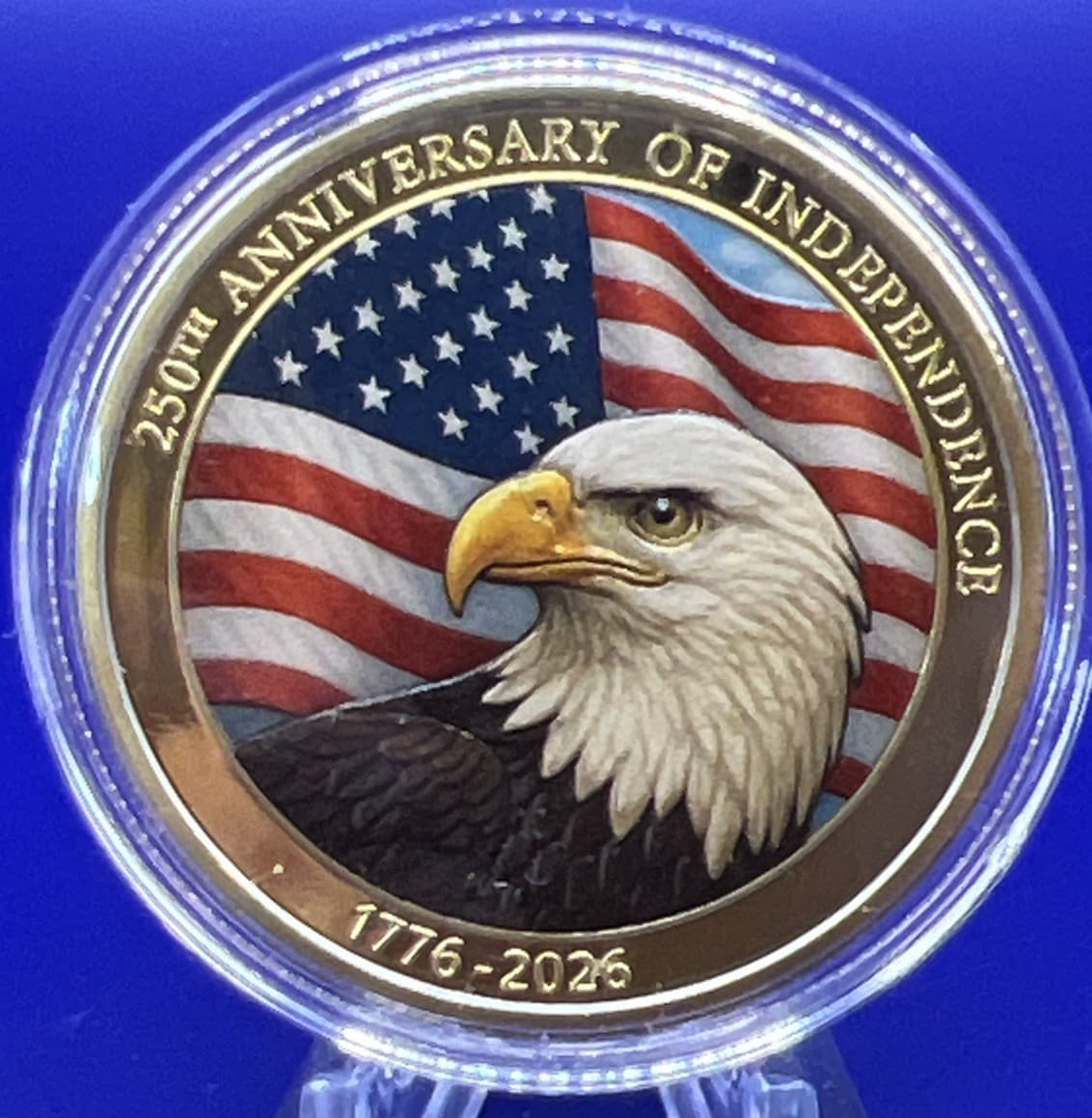 2026 250th ANNIVERSARY OF USA AMERICAN CHALLENGE COIN IN CAPSULE TO PROTECT IT 3