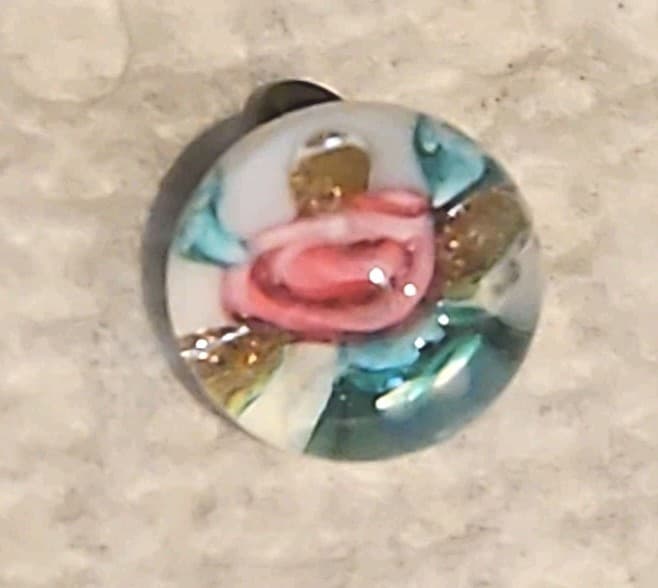 8 Antique Glass Paperweight  Buttons ~ 3/8 In. 2