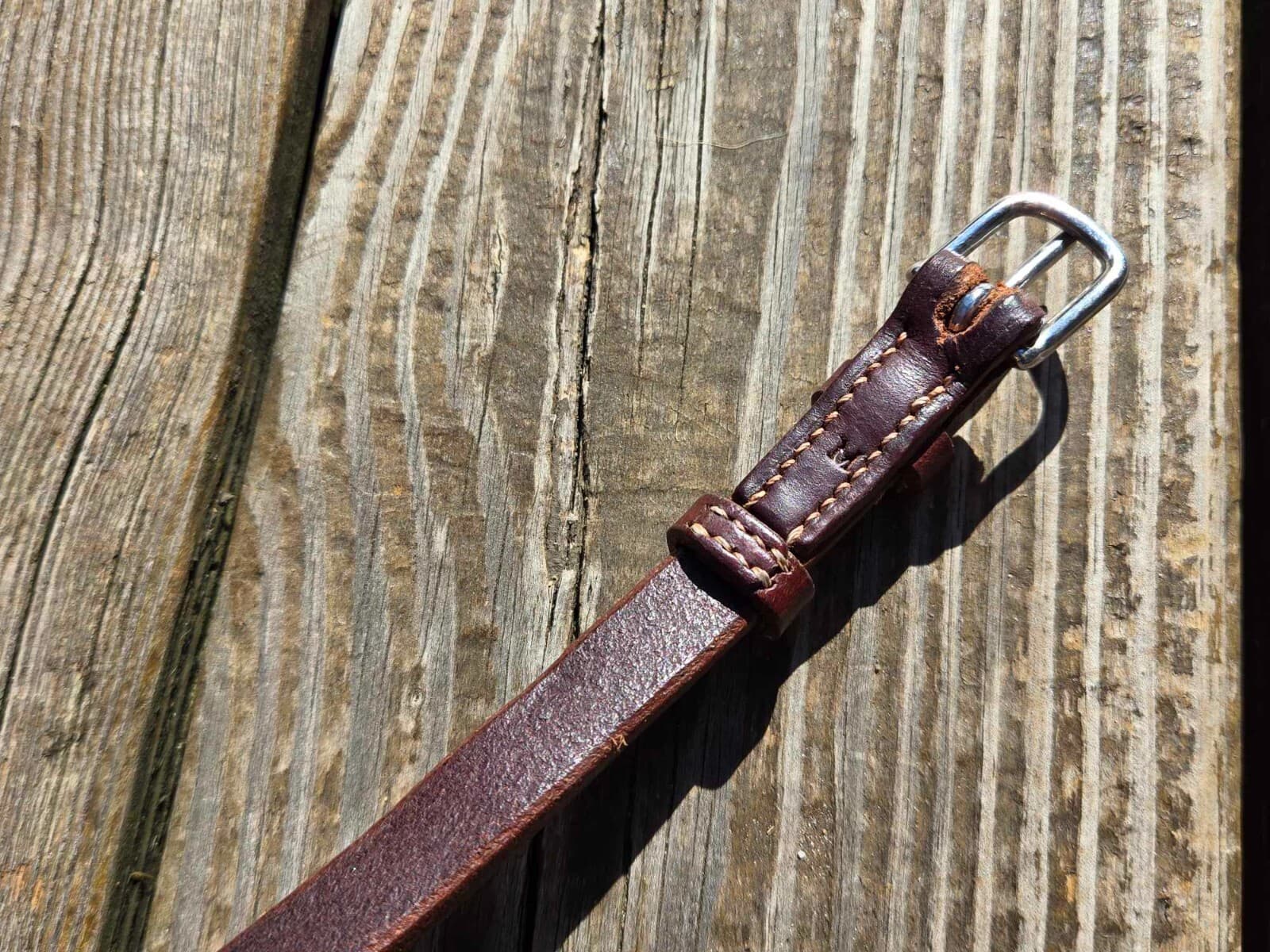 Devoucoux Brown Leather SINGLE Cheekpiece -Bridle Replacement Part - 12" Long 6