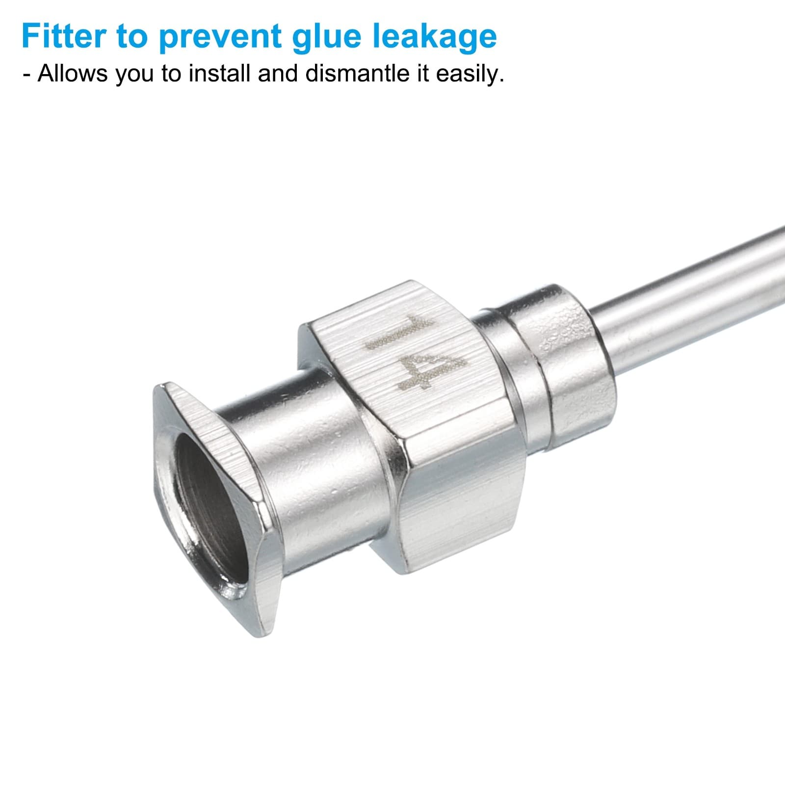 10Pcs 14Gax12" Blunt Dispensing Needle Tips Stainless Steel Silver 4