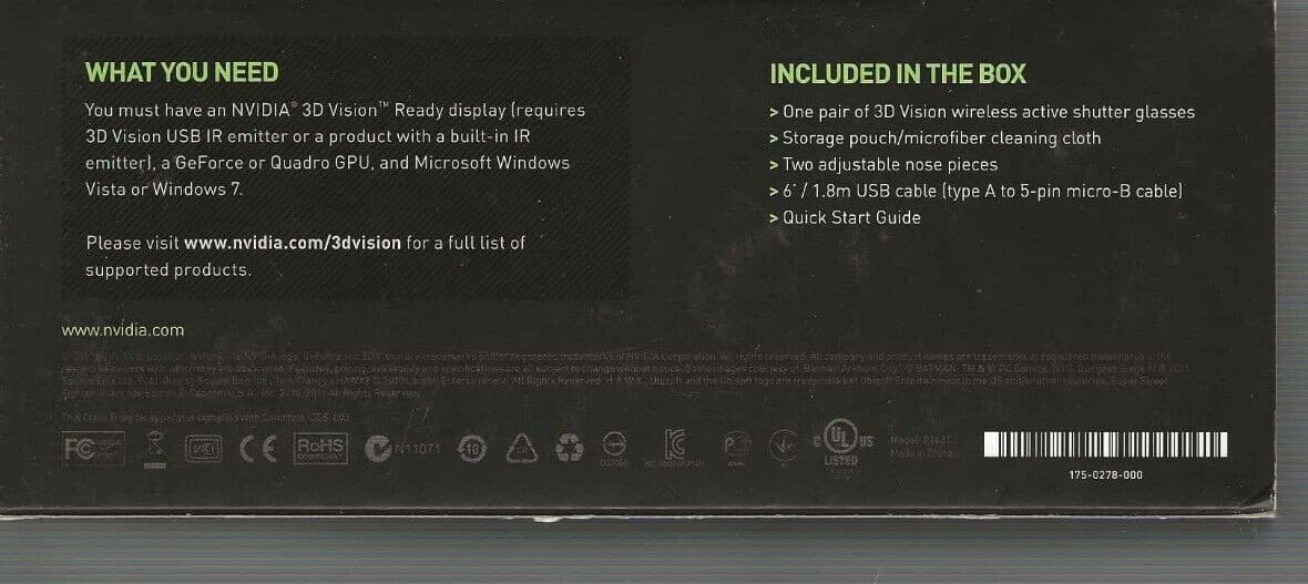 NVIDIA 3D VISION 2 | Wireless Glasses 3