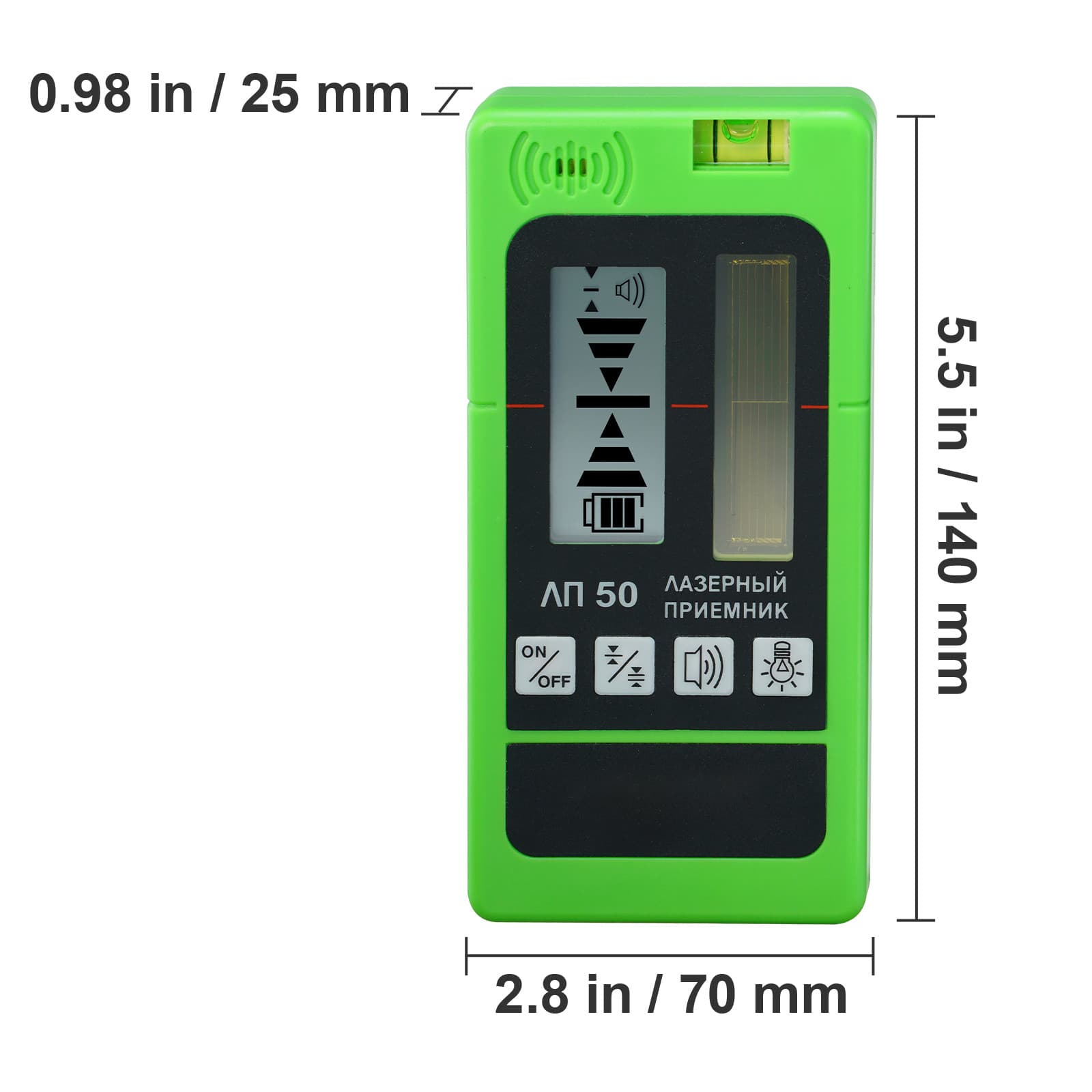 Uimoso Laser Receiver Detector 197 ft Range Green Laser and Red Beam with Clamp 2