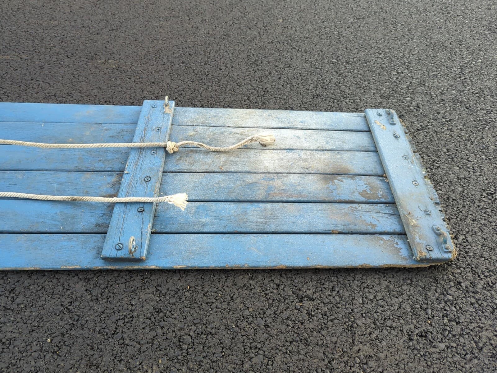 ✨VINTAGE✨ Wooden Toboggan Sleigh Snow Sled Bobsled Christmas Toy - ANTIQUE 3