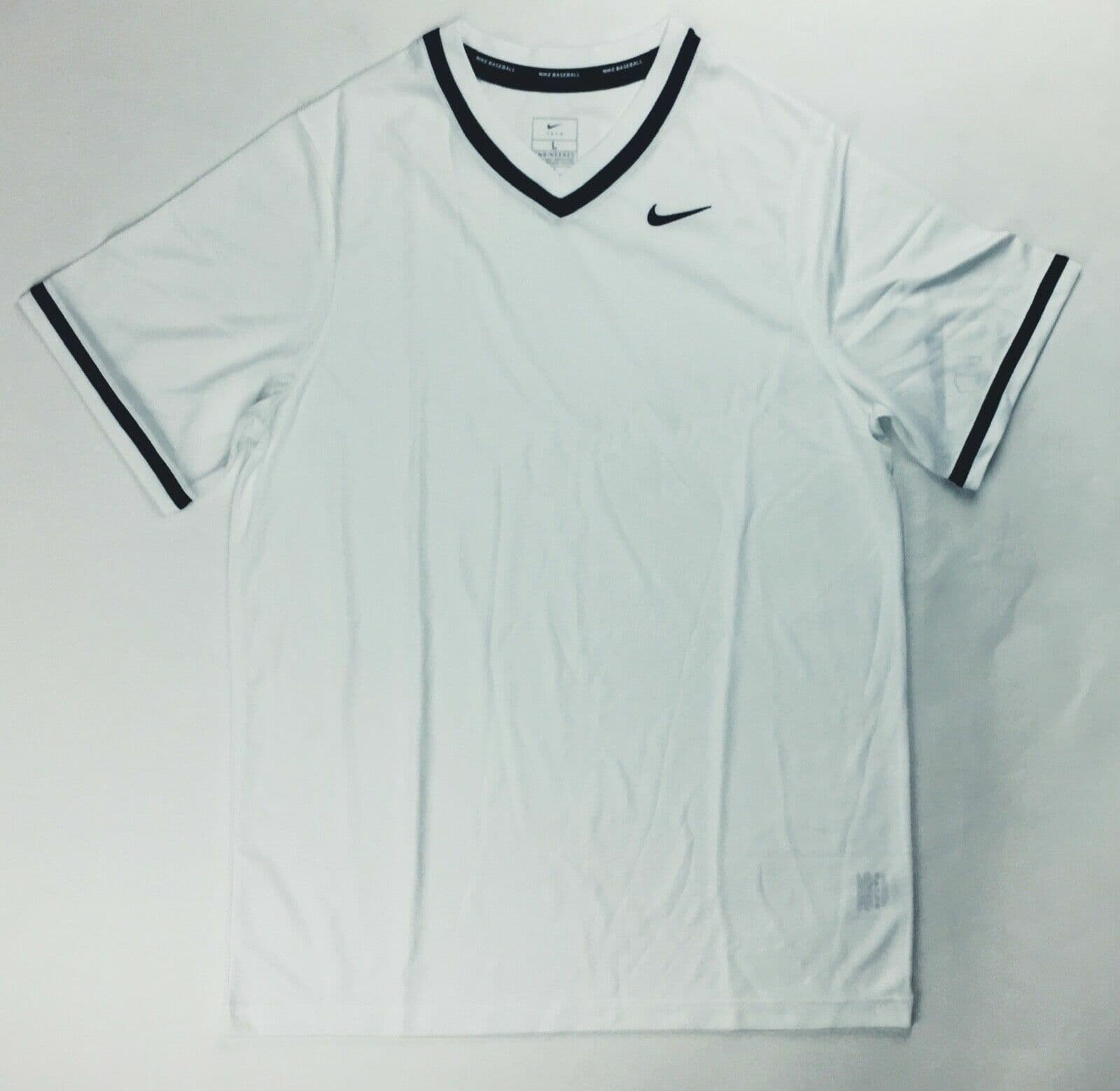 Nike Stock Vapor Select V-Neck Baseball Jersey Men's Large White Black BQ5514