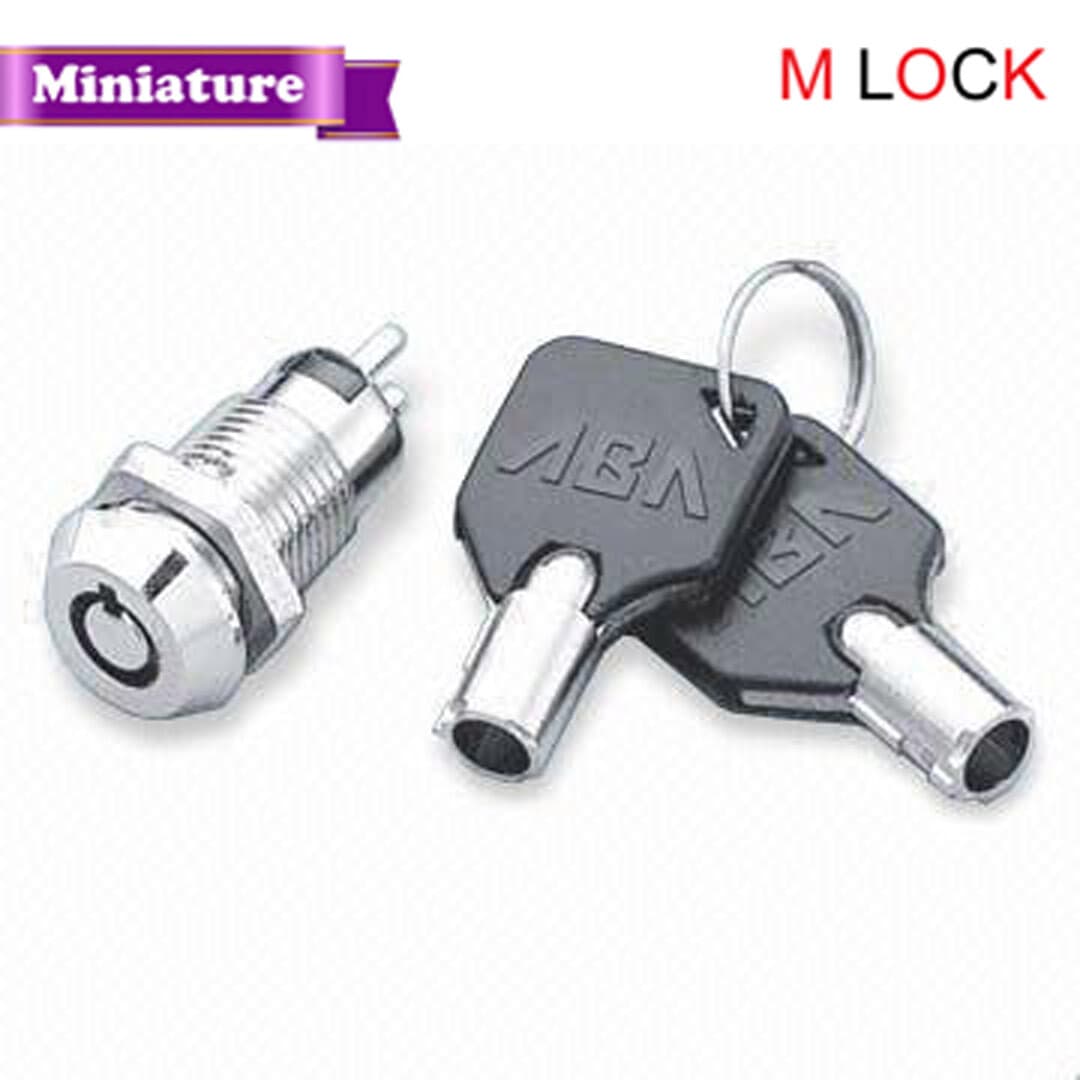 Lot of 10 Miniture Electronic Tubular Round Key Switch Lock Keyed alike 2100BS