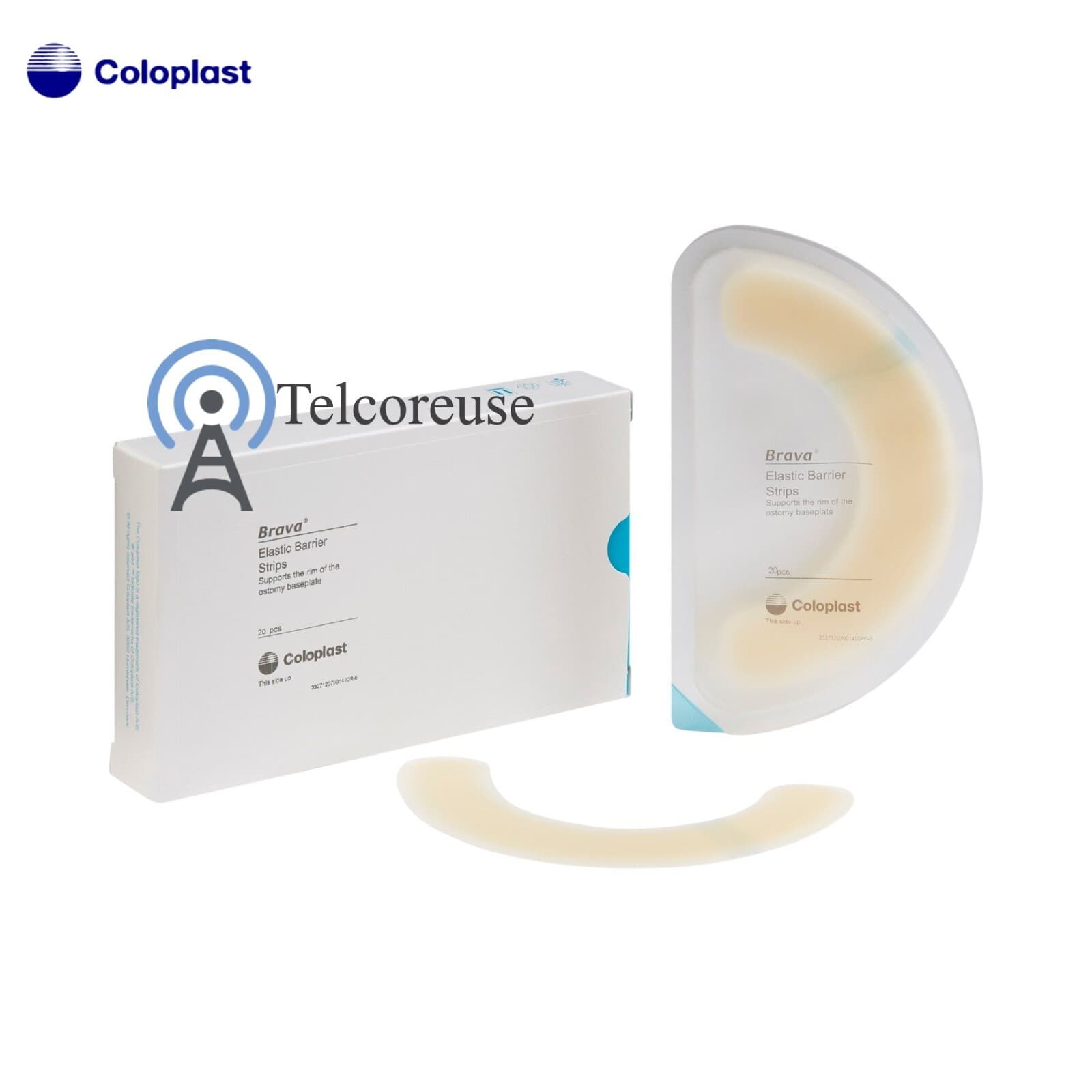 Coloplast Brava 120700 Elastic Barrier Strips - 20 Pieces Beige, IN BOX!