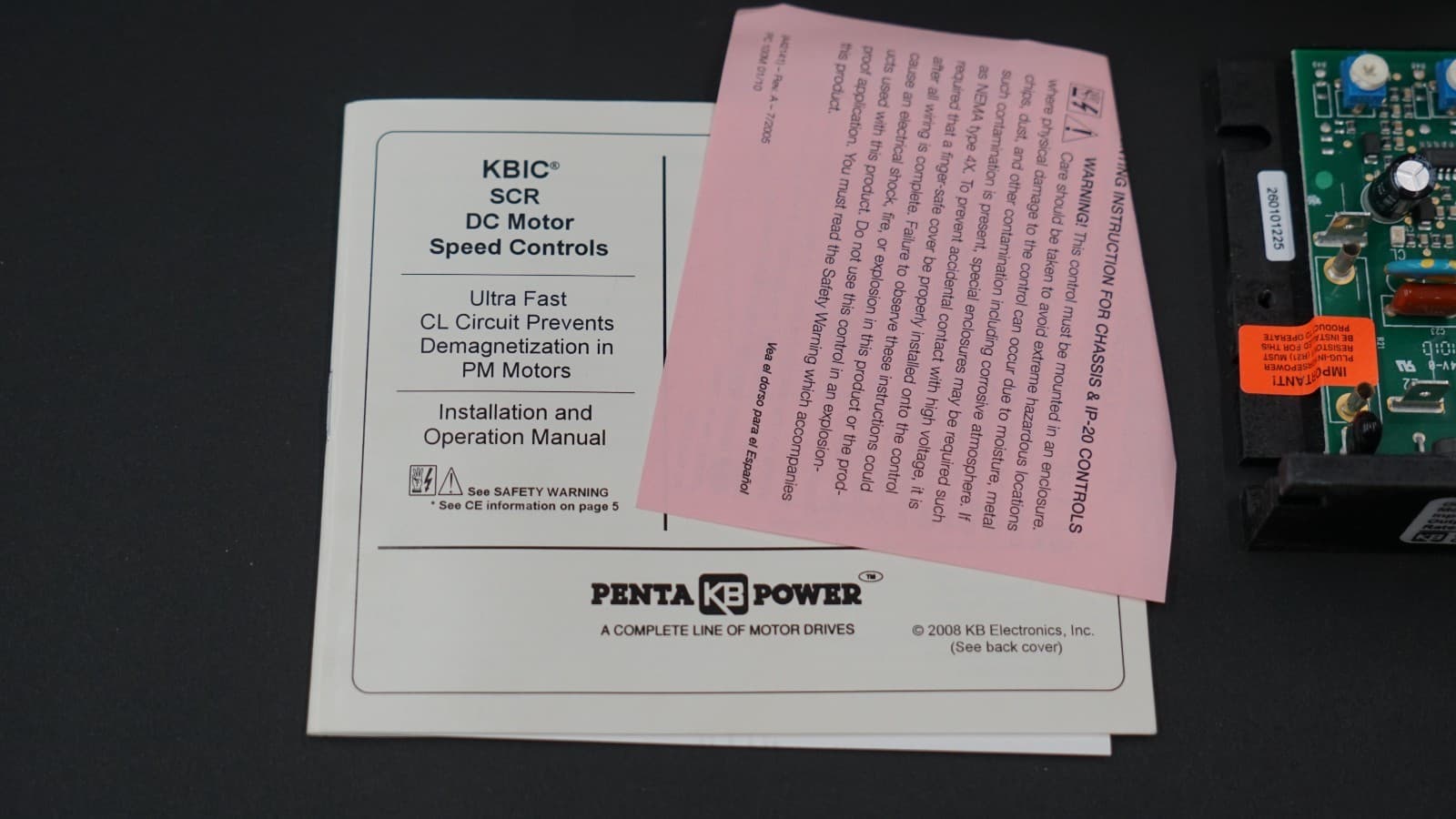 KB Electronics KBIC-120 SCR DC Motor Speed Control 9429J 4