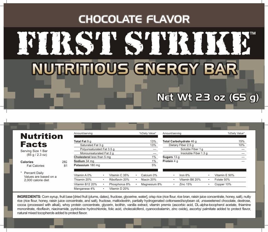 First Strike Bars - Ready To Eat Energy Bar / 6 - 18pk 6