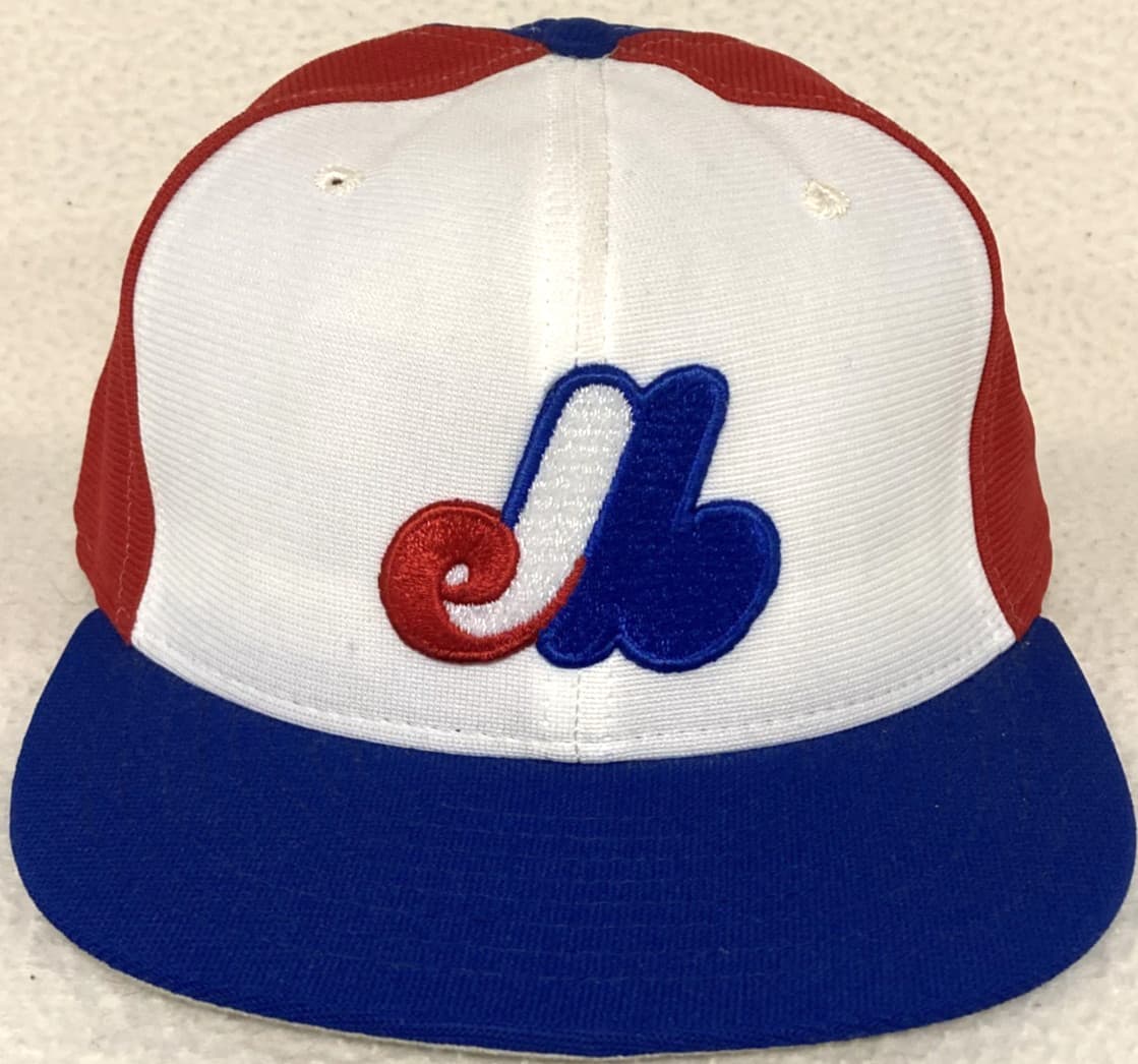 Montreal Expos Tim Burke New Era Cap circa 1987-90-size  7.5-Signed 2