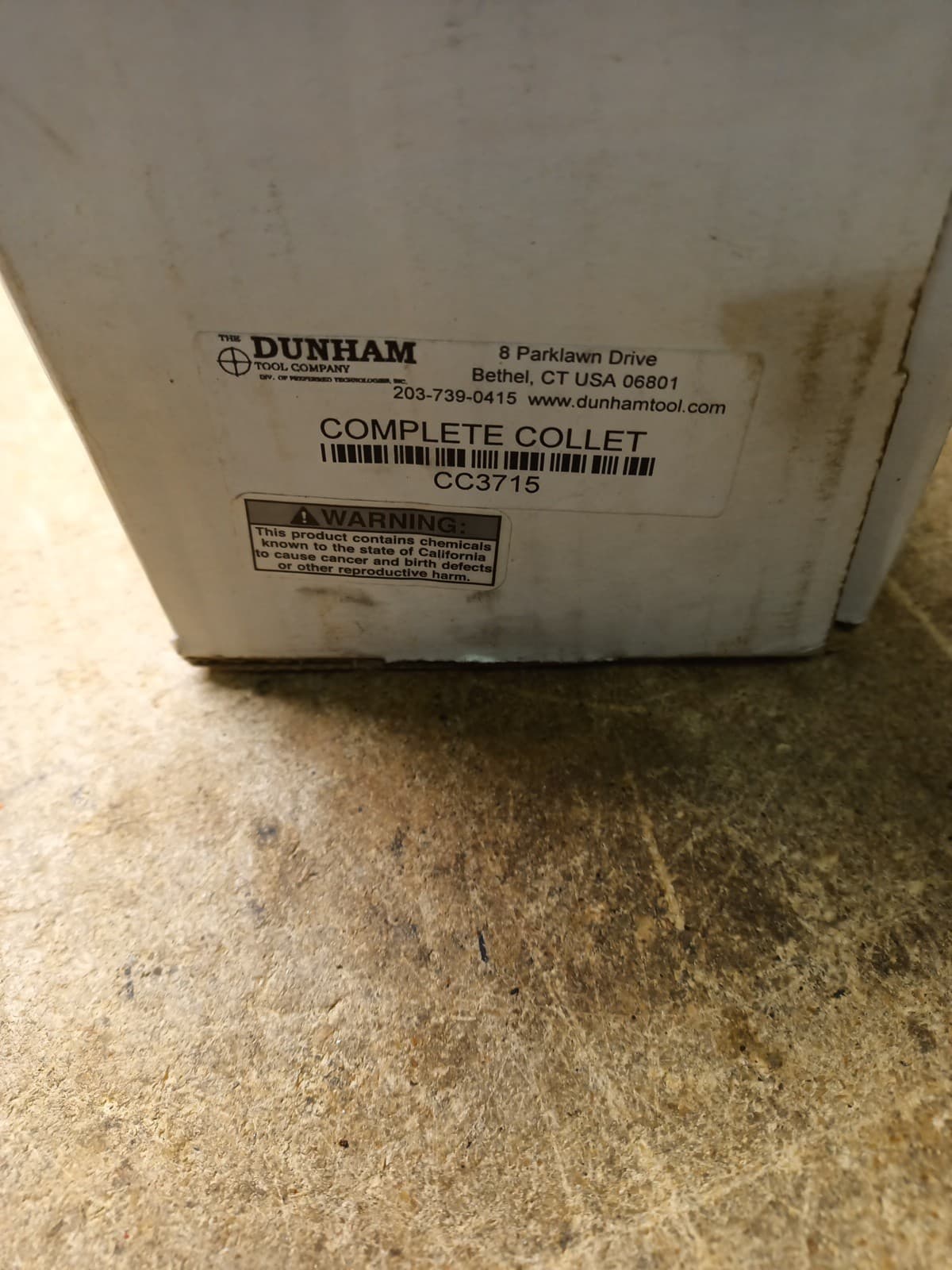  Dunham Tool Co. CC3715 Complete Collet 3