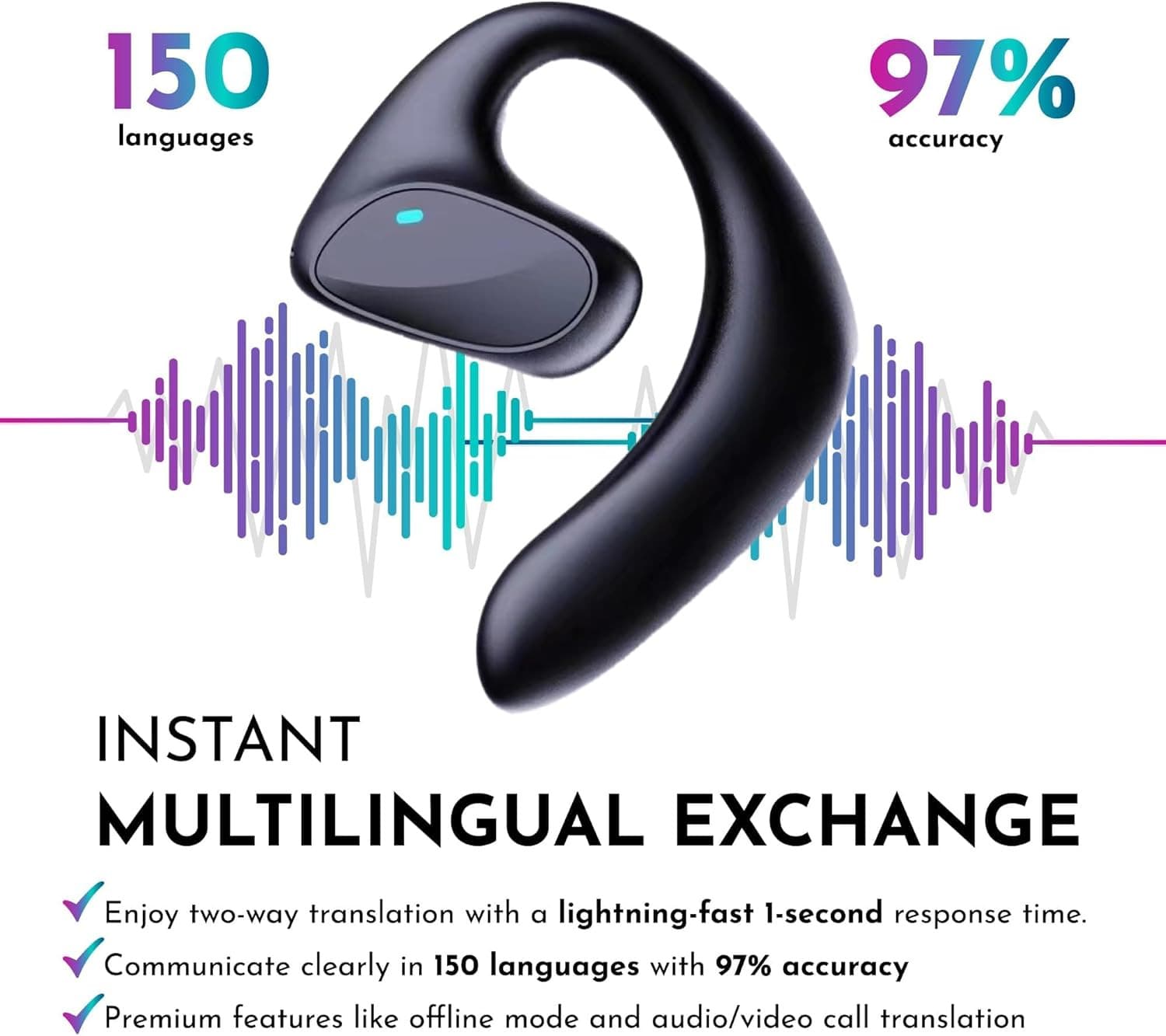 AI Translation Earbuds Real Time - All Language Translator Headphone Translating 2