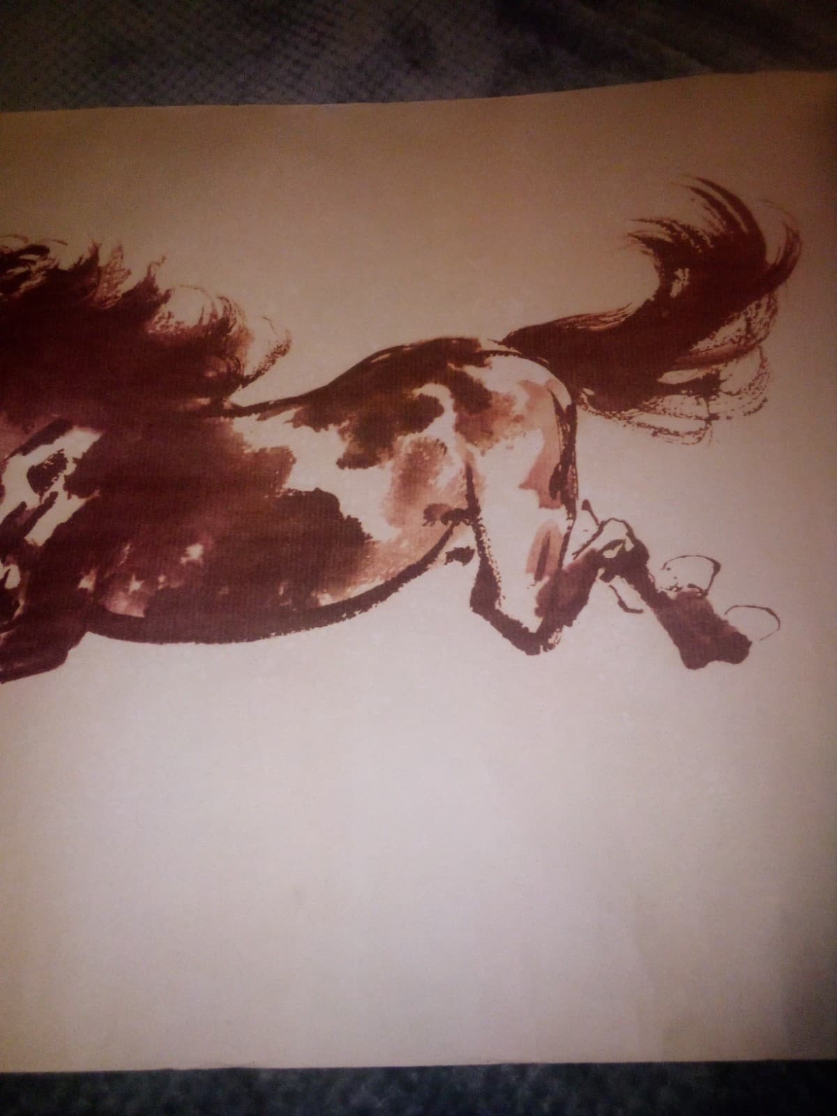 Xu Beihong Galloping Horse Print 39x27 With Original Box 4