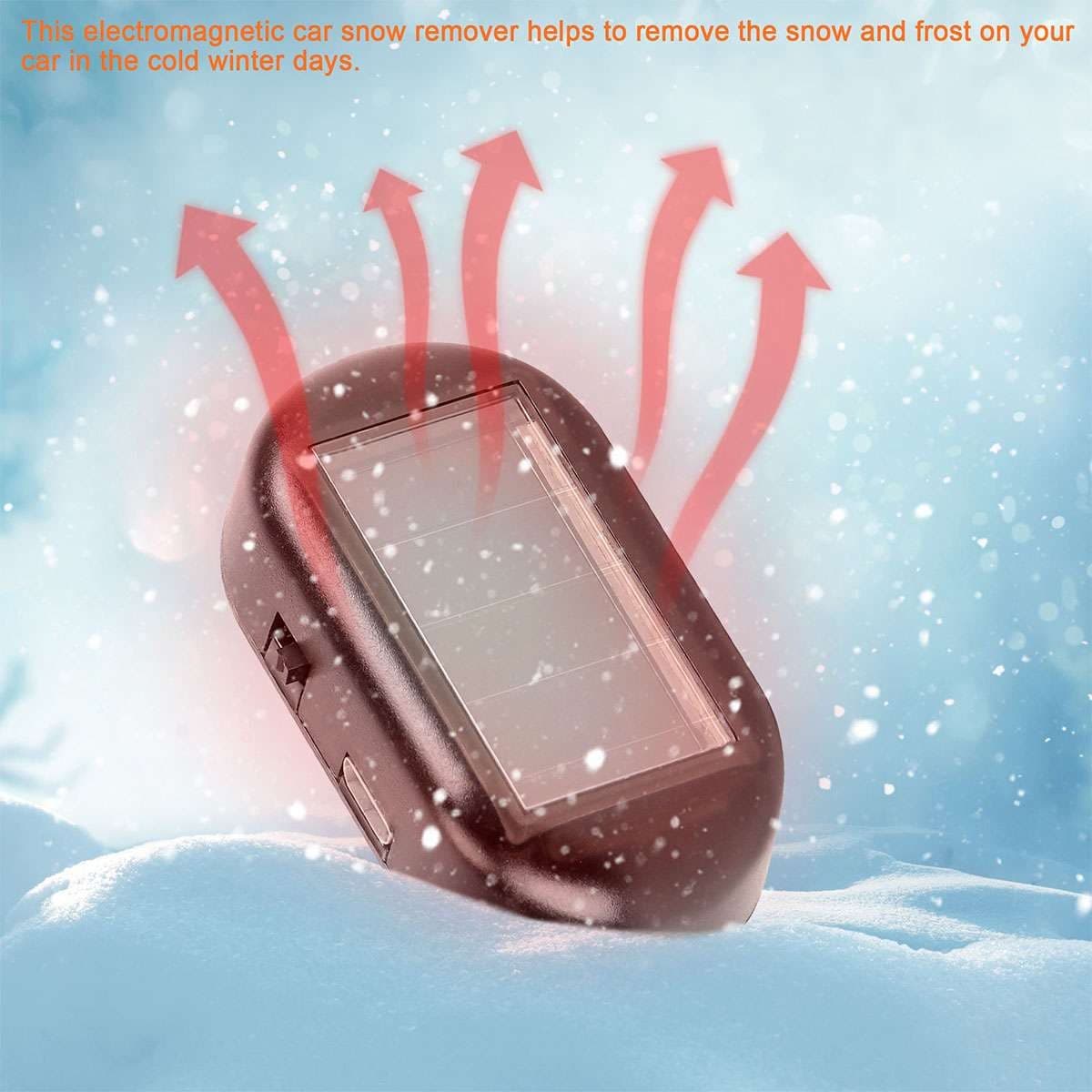 Electromagnetic Car Snow Removal Device,Upgrade Solar Drive Anti-Freeze Car Snow 4