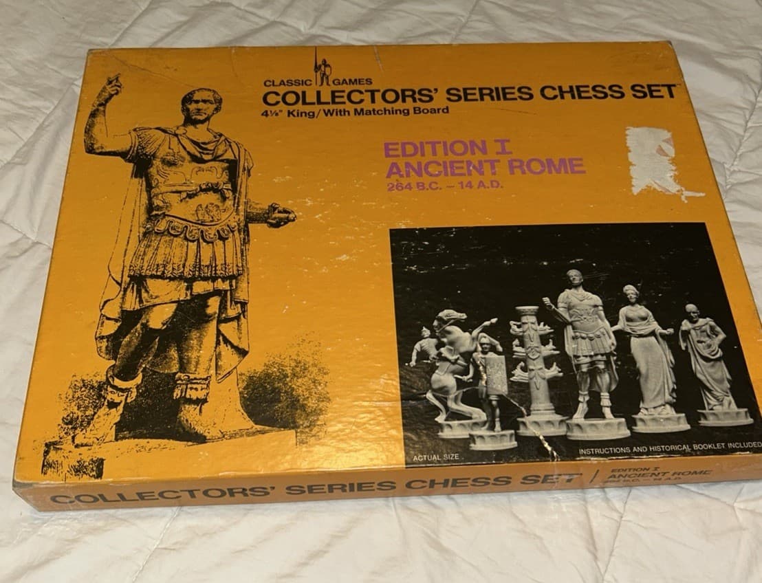 1963 Classic Games Collector's Series Chess Set Edition 1 Ancient Rome Edition