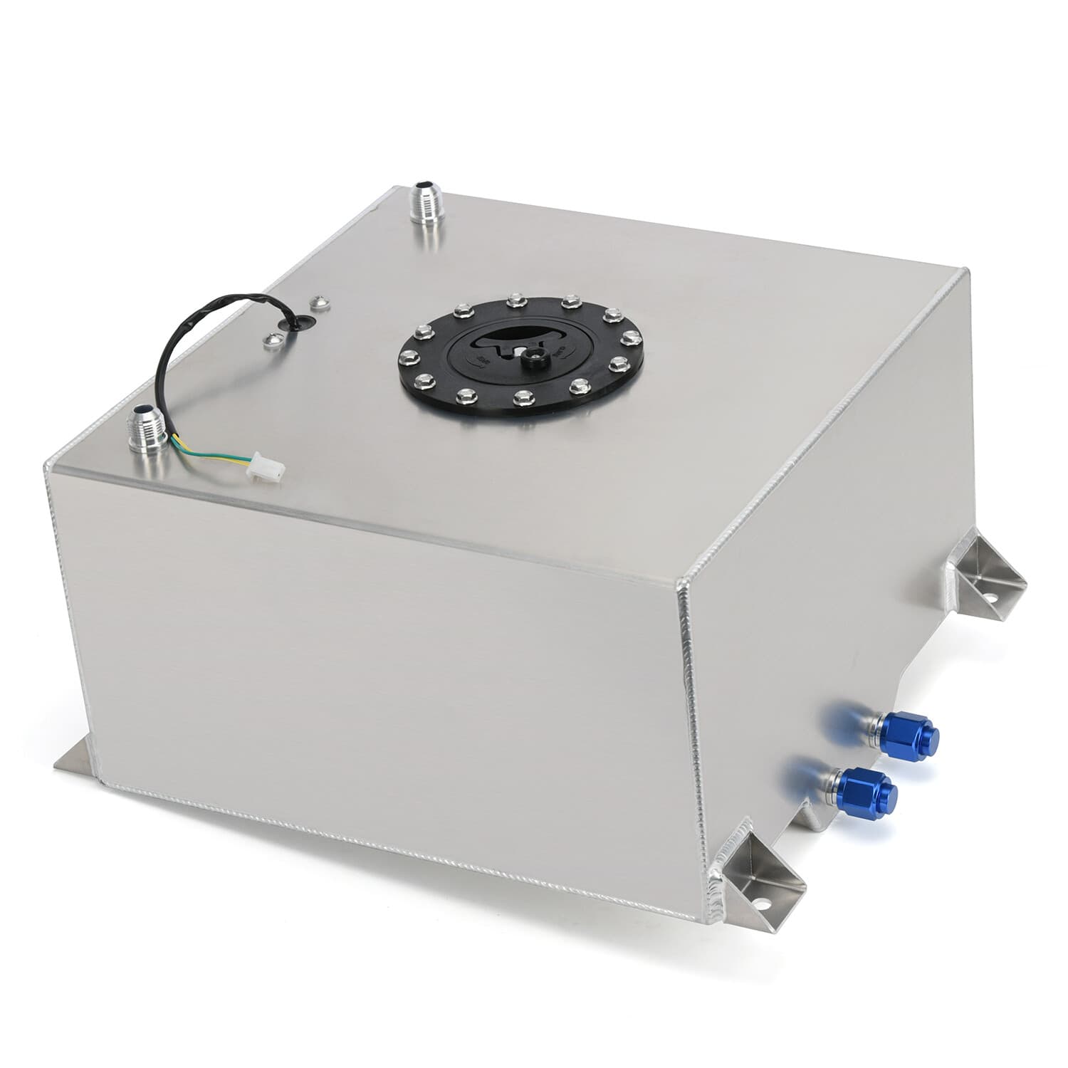 40L 10 Gal Aluminum Fuel Surge Cell Tank Fitting Sensor Foam Inside NEW 5