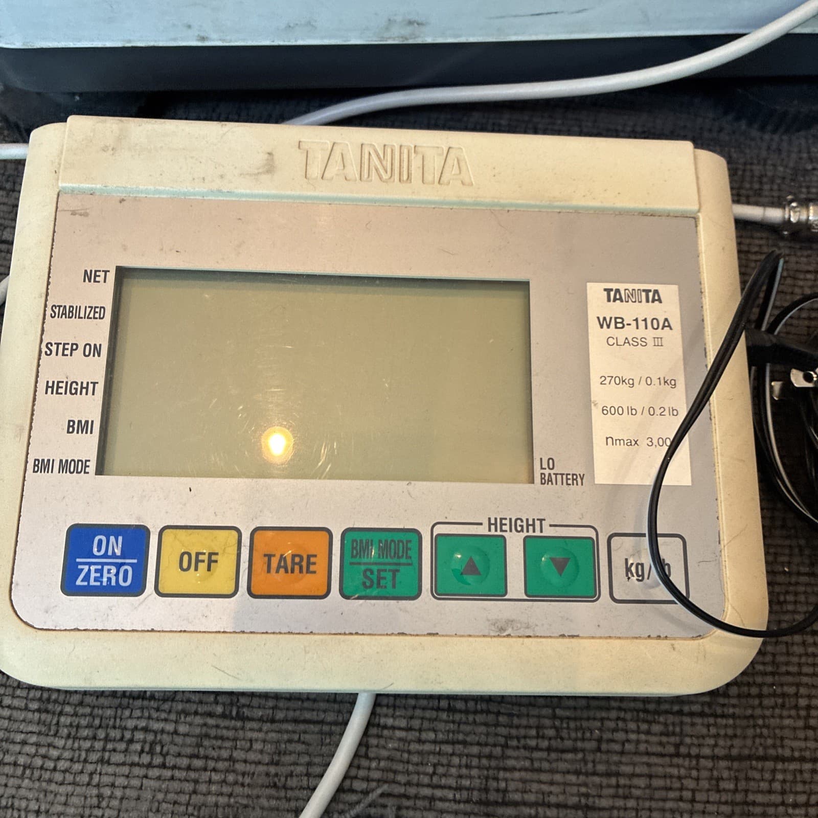 Tanita WB-110A Digital Scale - 600LB Max - Tested Working 2