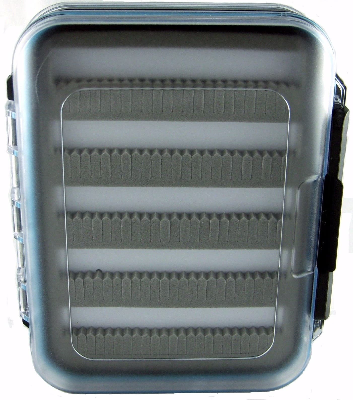 Clear Double Sided Waterproof Jig Box W/Slit Foam inserts Ice Fishing   3