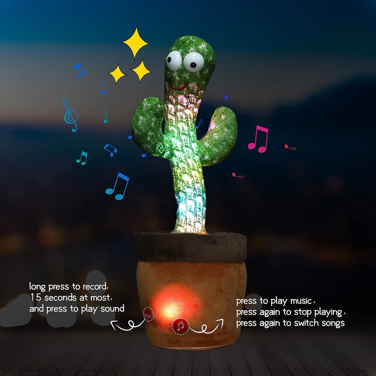 Baby Dancing Cactus Talking Cactus Toys; Wriggle Singing Cactus Repeats What You 5