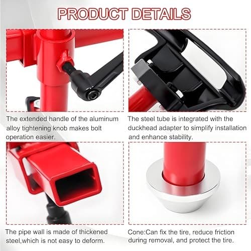 Upgrade Manual Tire Changer Duck Head Adapter Kit with Silver Cone,with Duck  5