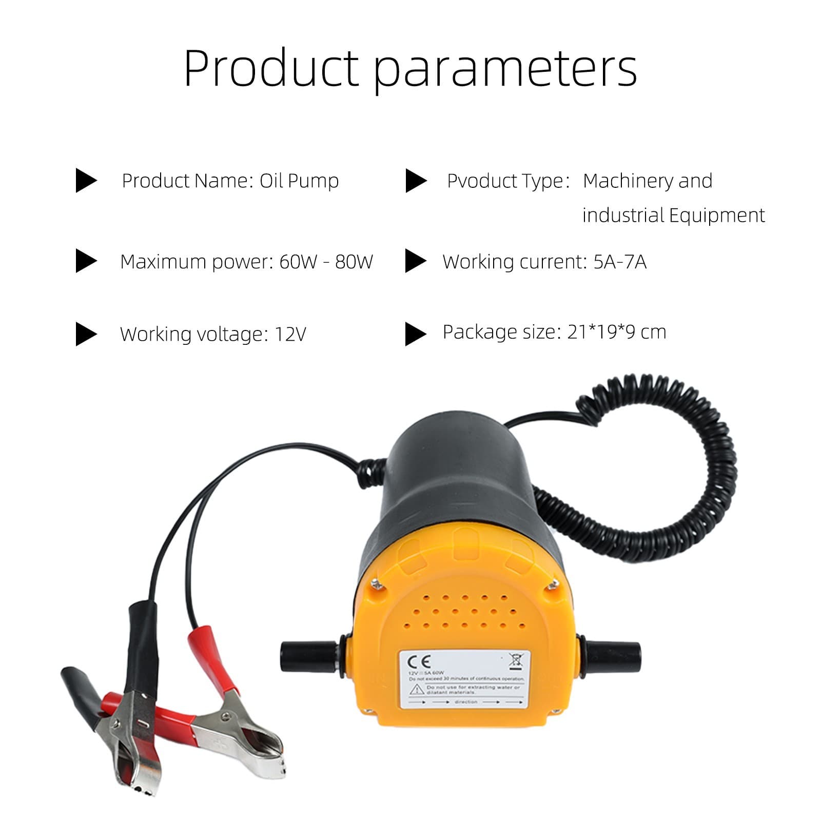 USA 12V Motor Oil Fuel Fluid Extractor Electric Siphon Transfer Change Pump 60W 4