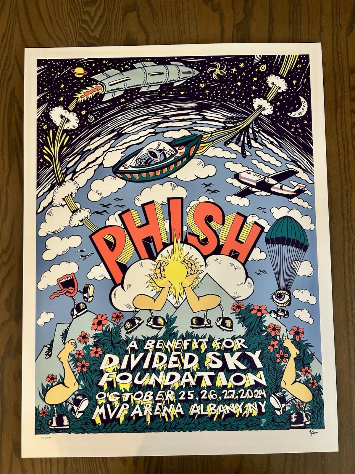 Phish Poster Albany MVP Arena Divided Sky 2025 Jim Pollock Show Edition Print