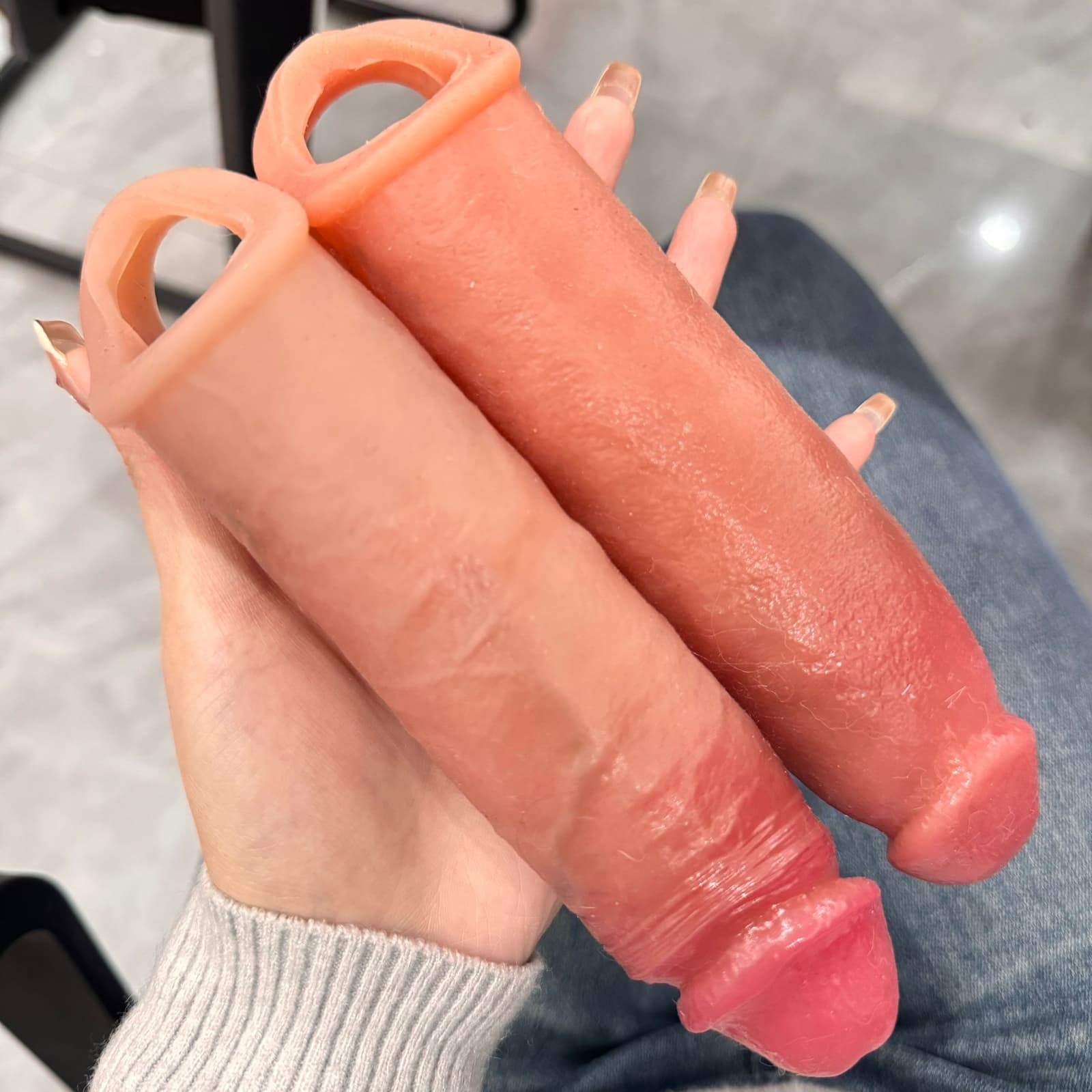 Male Cock-Girth-Enlarger-Enhancer-Penis-Extension-Extender-Sheath-Sleeve-Men Big 5