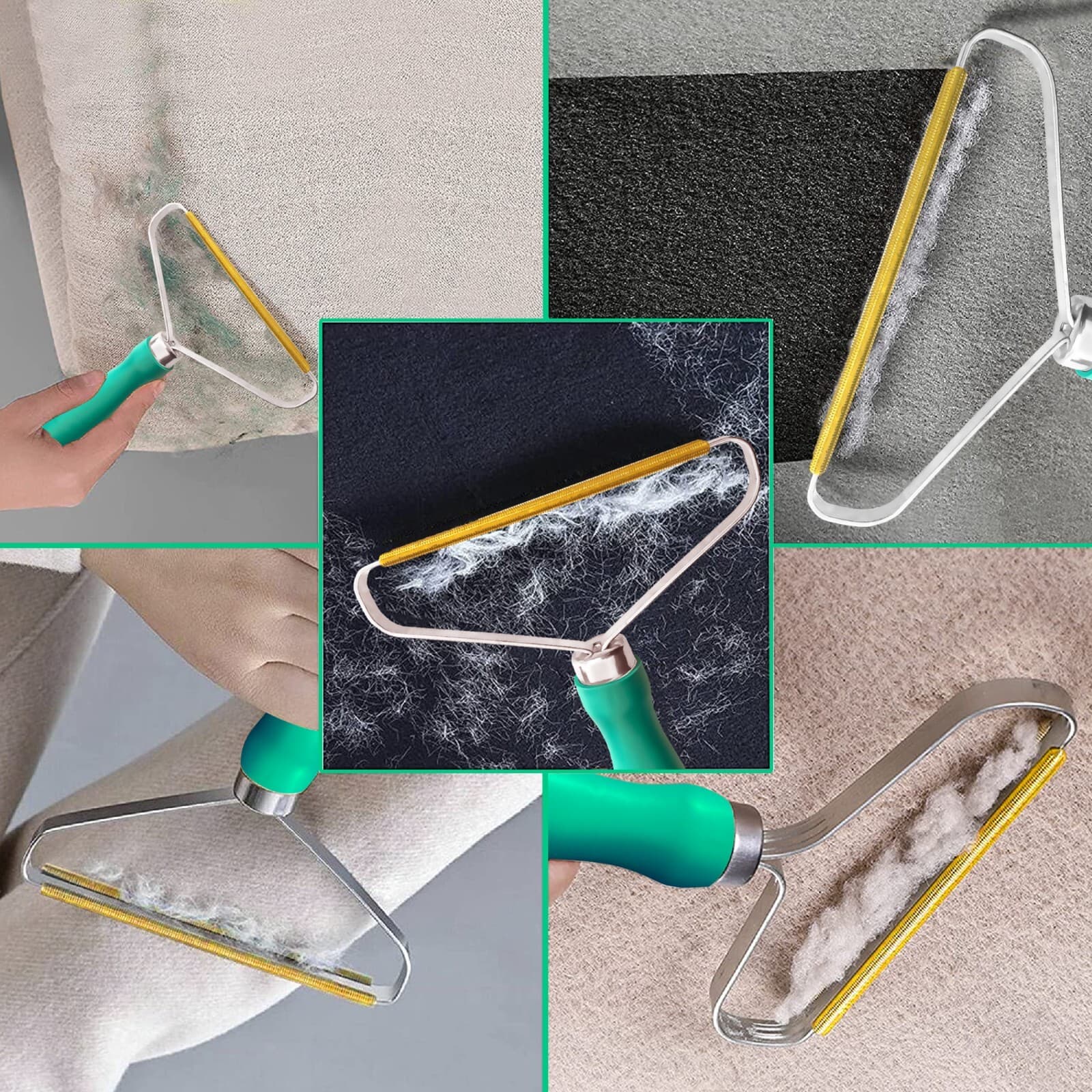 Reusable Lint Remover, Pet hair remover for Furniture, Couch, Carpet & Car 2