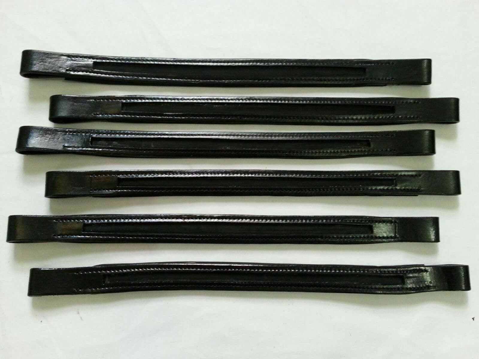 Set 6 x 1 Leather Empty Channel Bridle Brow-band All Sizes & Shape. 5
