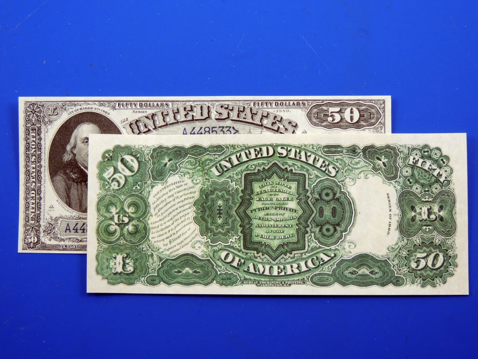 Reproduction $50 1880 LT US Paper Money Currency Copy 2