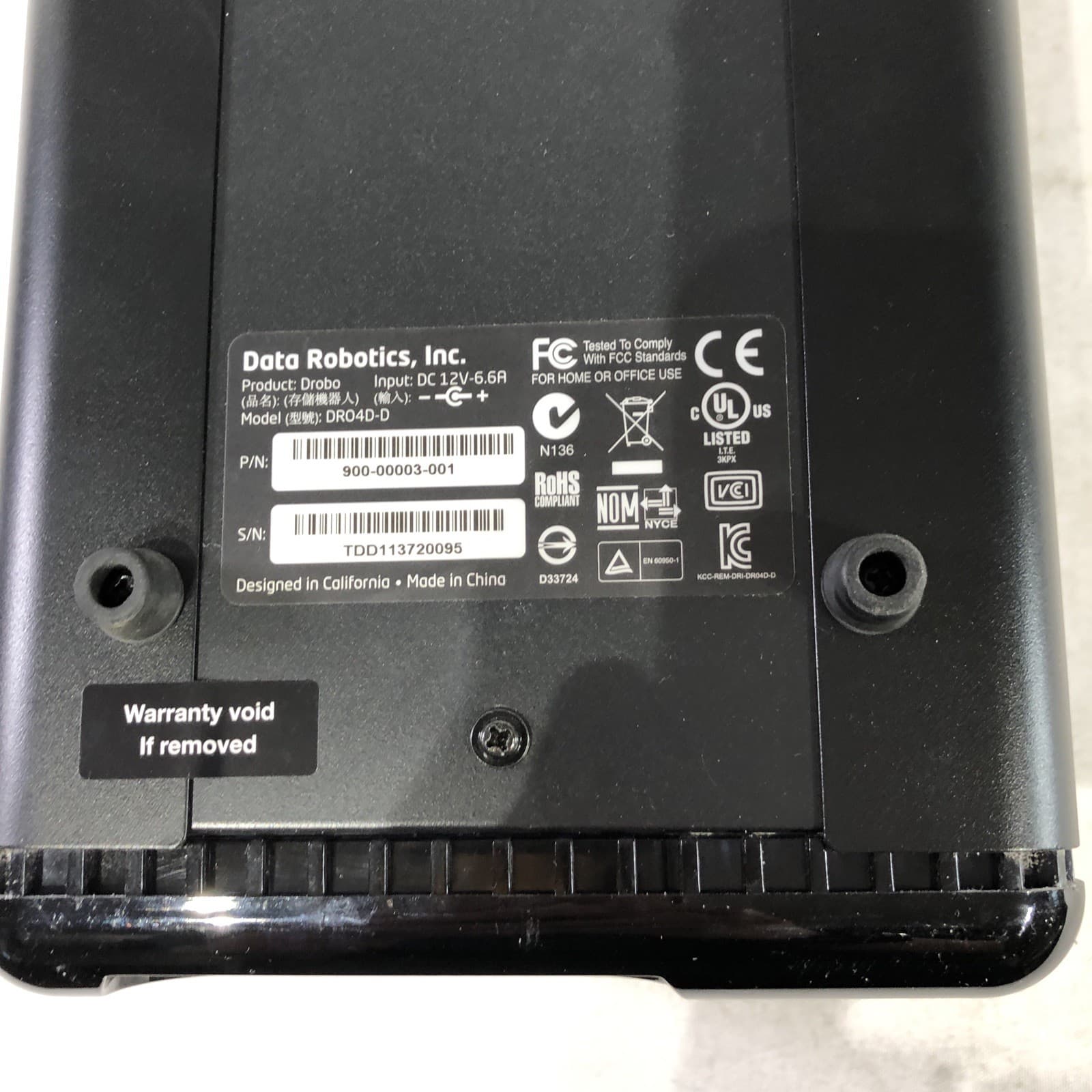 DROBO DRO4D-D 4-bay External Storage Array, w/HDD's 4