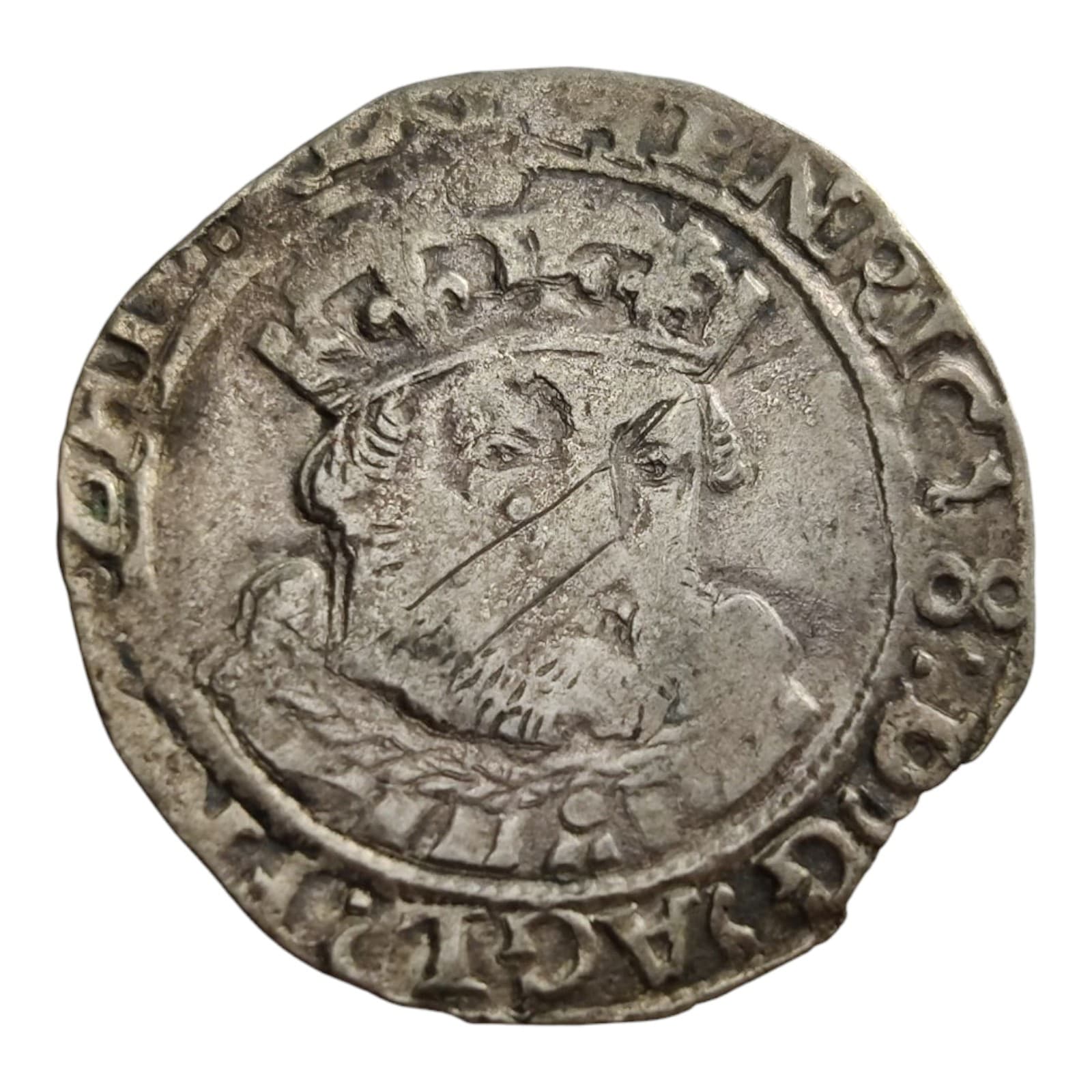 1547-1551 England Henry VIII Groat Posthumous Issue Hammered English Silver 1F