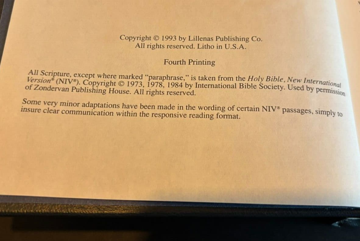 Sing to the Lord - 1993 Hymnal - Navy Blue Hardcover - Lillenas Publishing 4