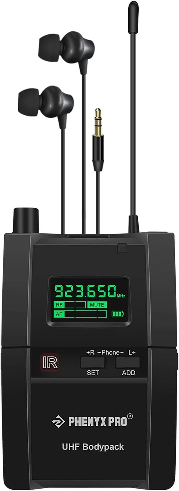Phenyx Pro PTM-10 Stereo Wireless in Ear Monitor System Bodypack Receiver, Perfo 5
