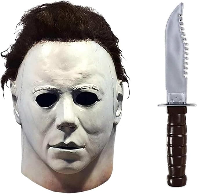 Halloween Michael Myers Mask Adults Scary Original Michael Myers Mask + Knife 2