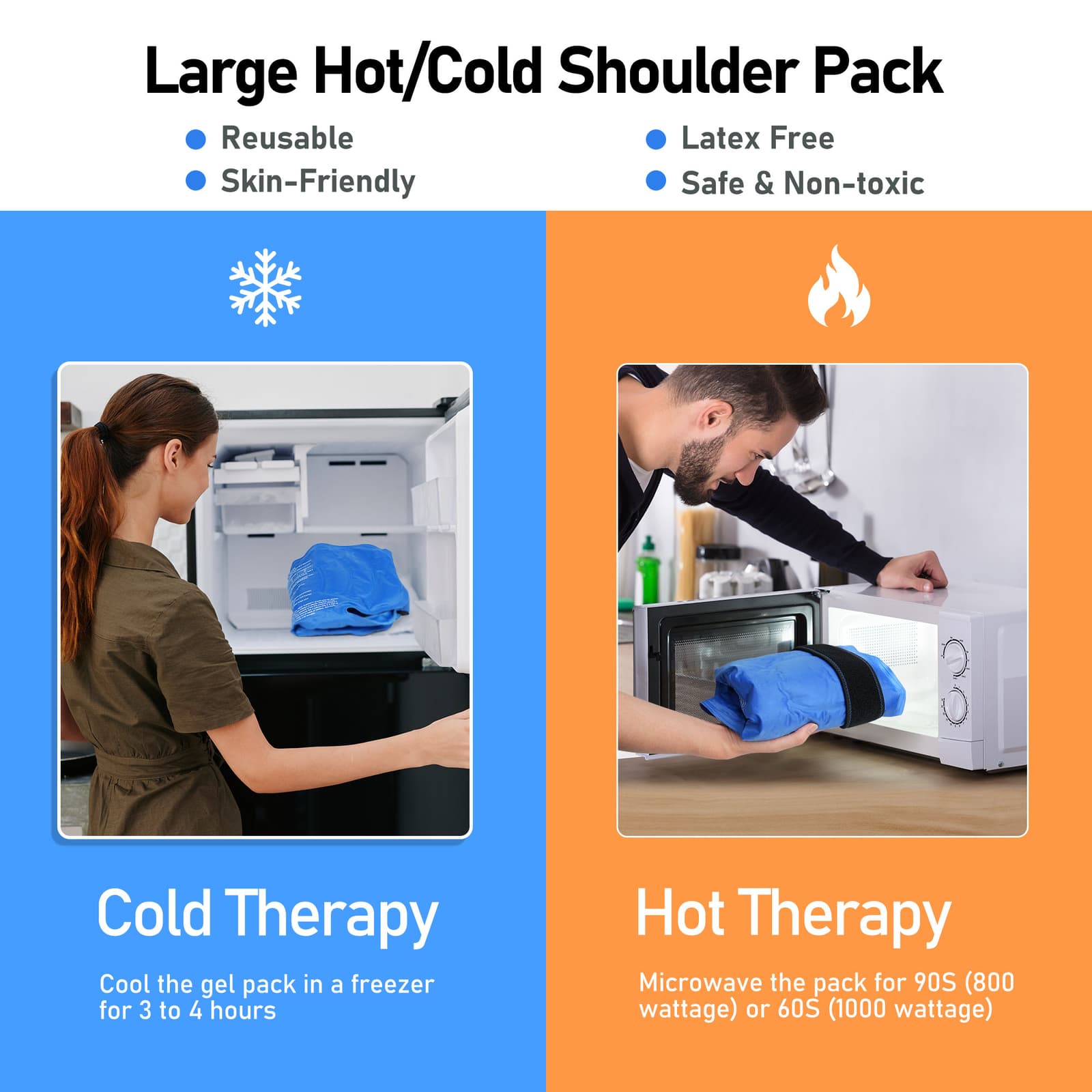 Shoulder Ice Pack Wrap Rotator Cuff Hot Cold Therapy Support Brace Pain Relief 4