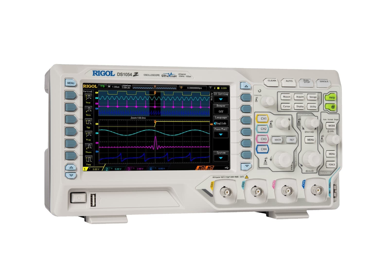 RIGOL DS1054Z Digital Oscilloscope 50Mhz Bandwidth,4 Channels,1GSa/s 3