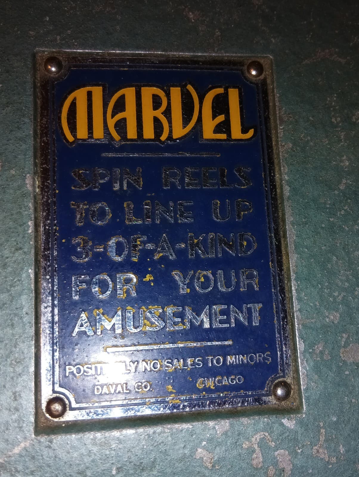 Vintage 1940's Daval Co Marvel Cigarette Penny 1¢ Slot Machine Quarter Payouts 5