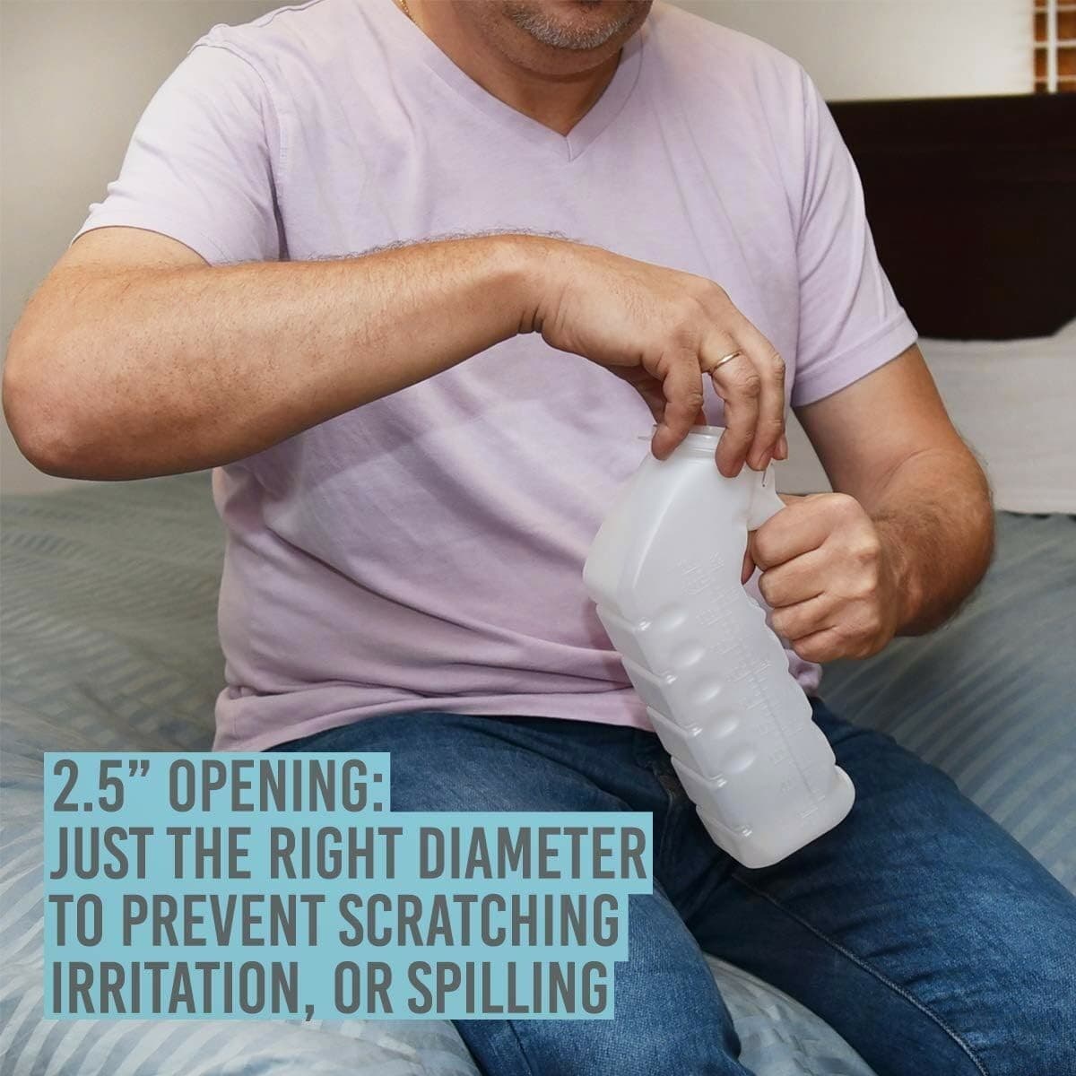 Urinals for Men (Pack of 2) Male Urinal with Odor-Shield Lid 5