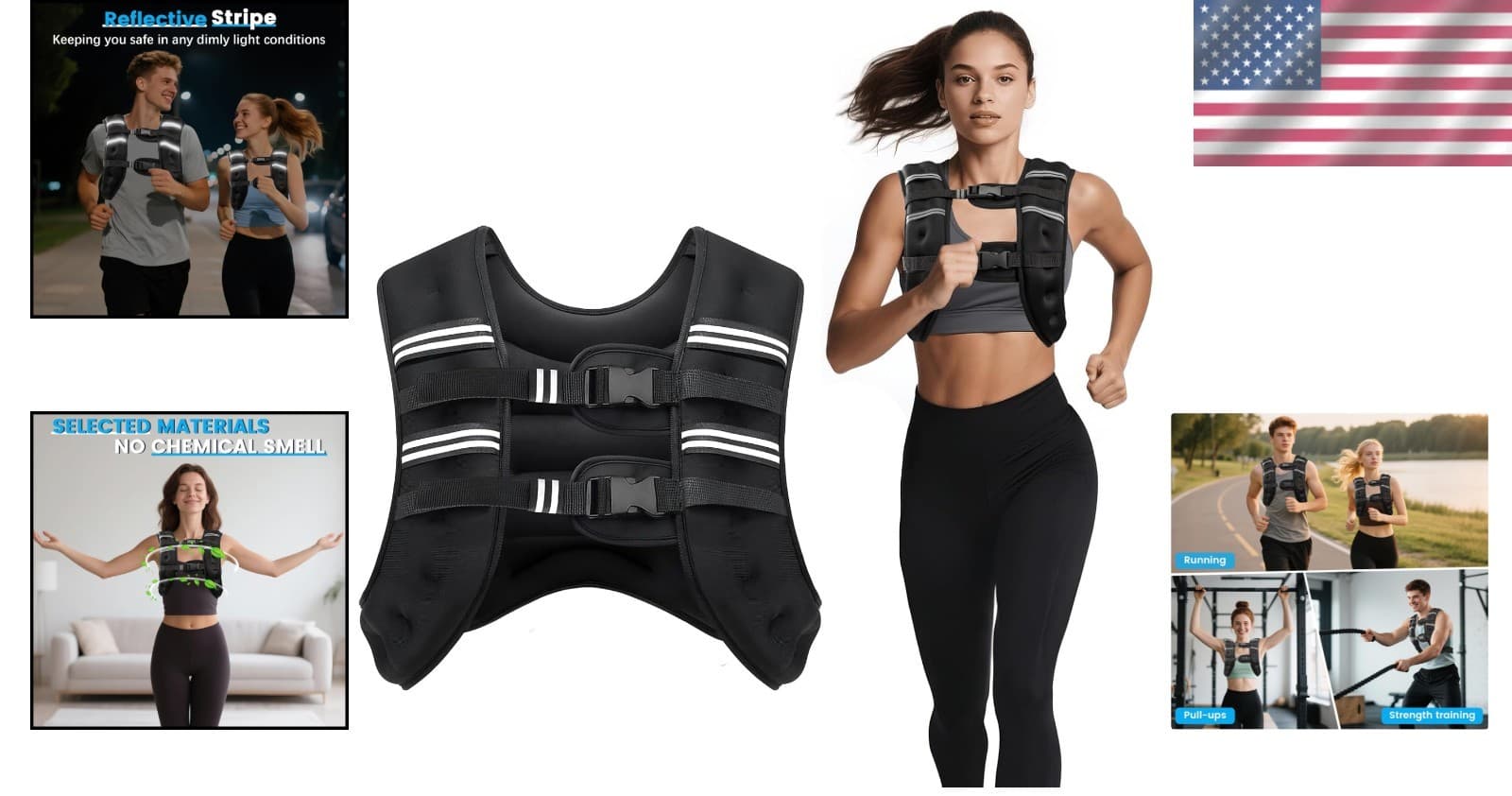 12lb Adjustable Neoprene Weighted Vest - Perfect for Strength & Cardio Training 2