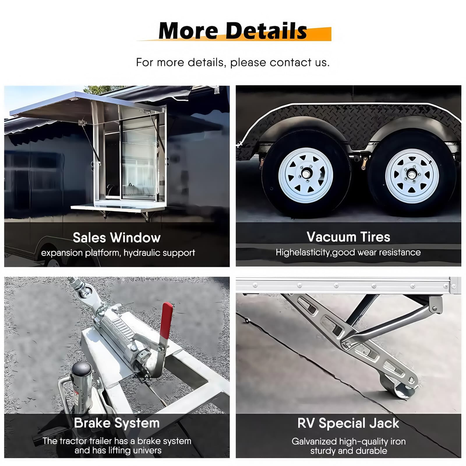 Mobile Food Truck Trailer for Sale with Full Kitchen Setup, Fully Equipped Hot D 3