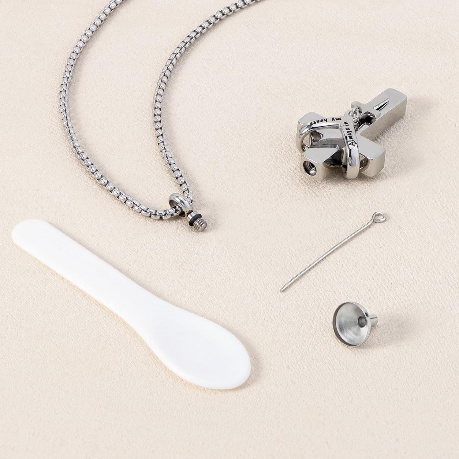 Cremation Cross Necklace for Ashes Cross Urns Locket Pendant Ashes Holder Stainl 4