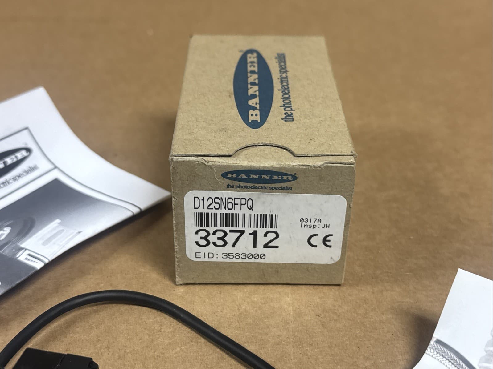 Banner 33712 D12SN6FPQ DIN Rail High Power Fiber Optic Sensor FAST SAME DAY SHIP 2