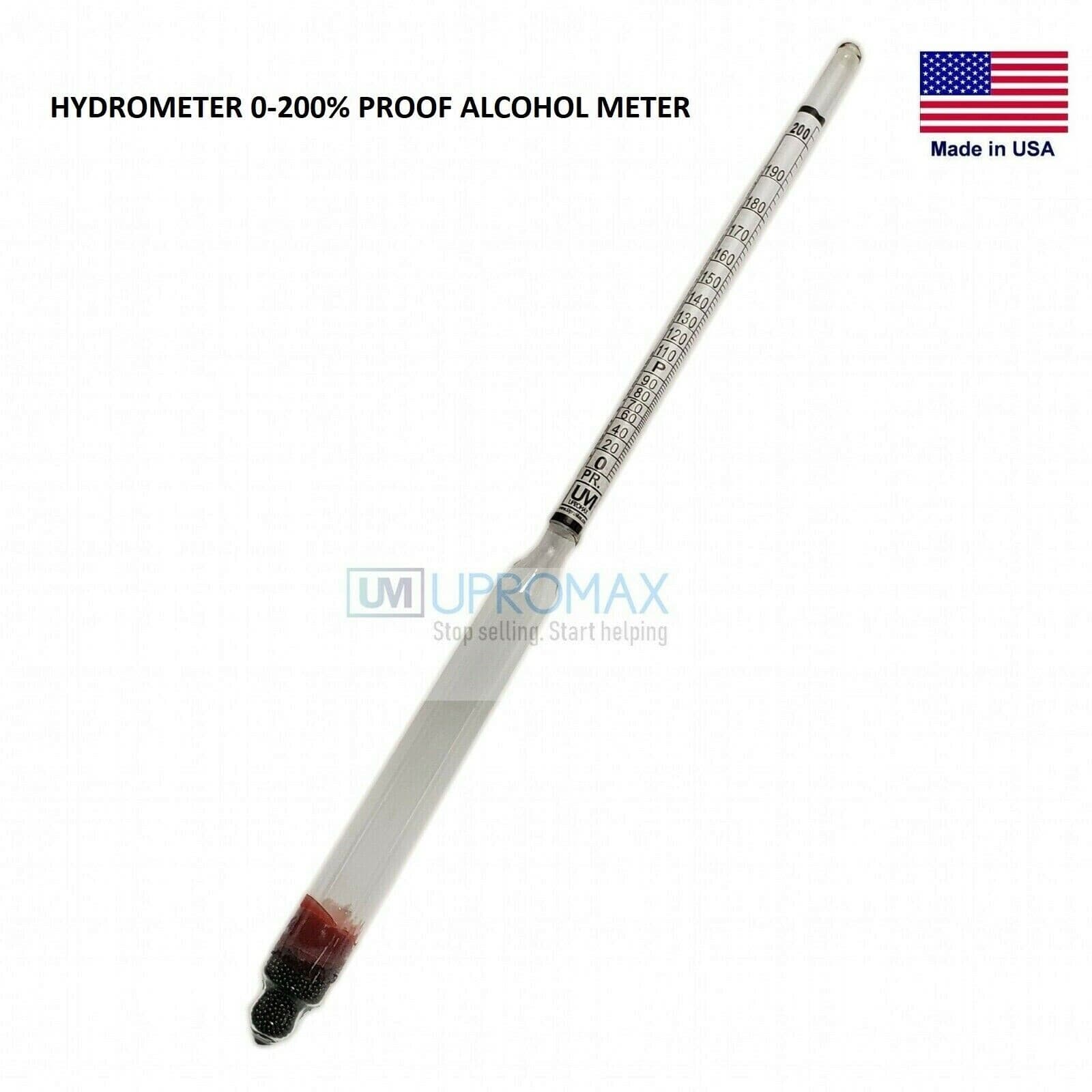 Hydrometer Alcohol Proof and Tralle 0-200 Kit + Test Jar Meter Moonshine Tapper 3