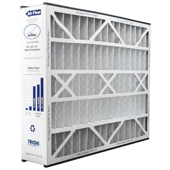 Trion Air Bear 259112-102 (3 Pack) Pleated Furnace Air Filter 20"x25"x5" MERV 11 5
