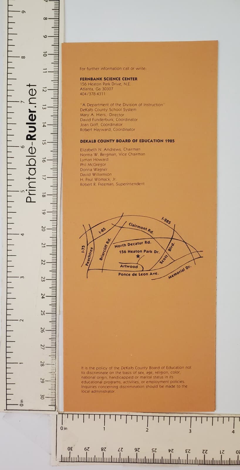1985 Atlanta GA Fernbank Jim Cherry Memorial Planetarium Programs Vtg Brochure 5