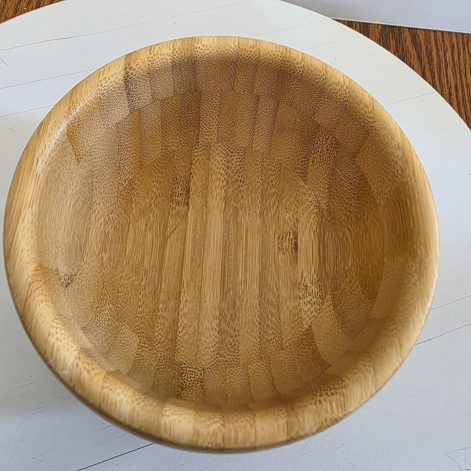 Avanchy Baby Bamboo Wood Bowl Suction Cup Bottom Green Toddler 2